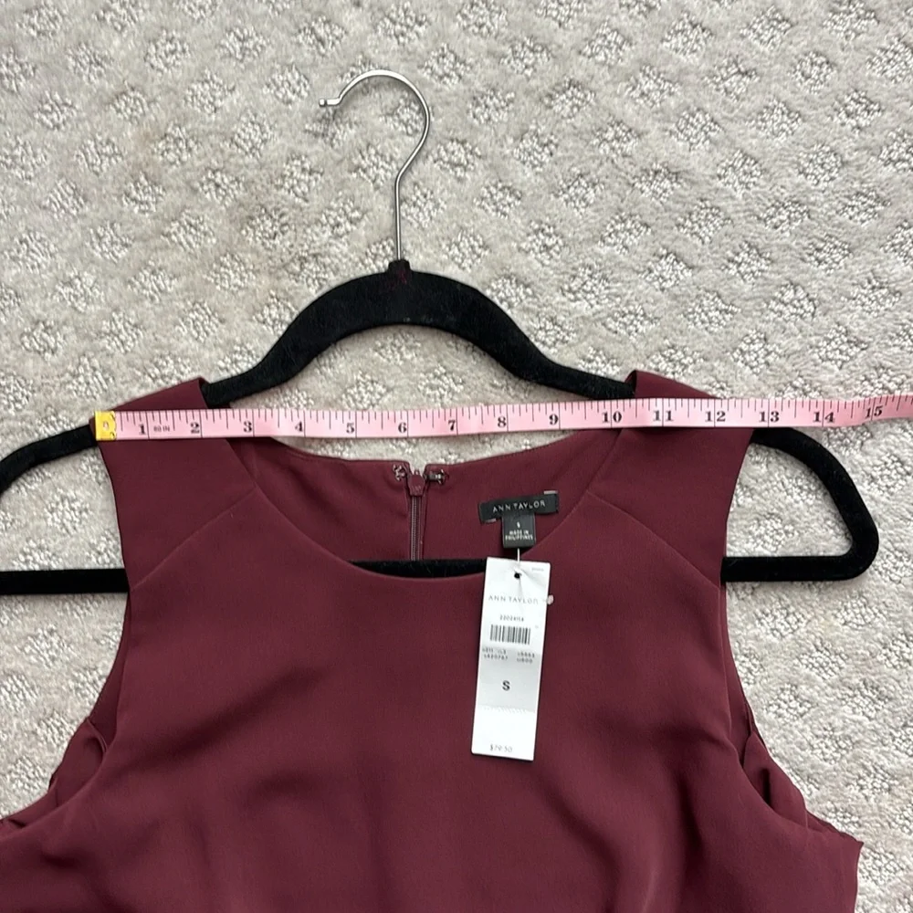 NWT Ann Taylor Burgundy Sleeveless Tank Top – Size Small - Picture 9 of 11